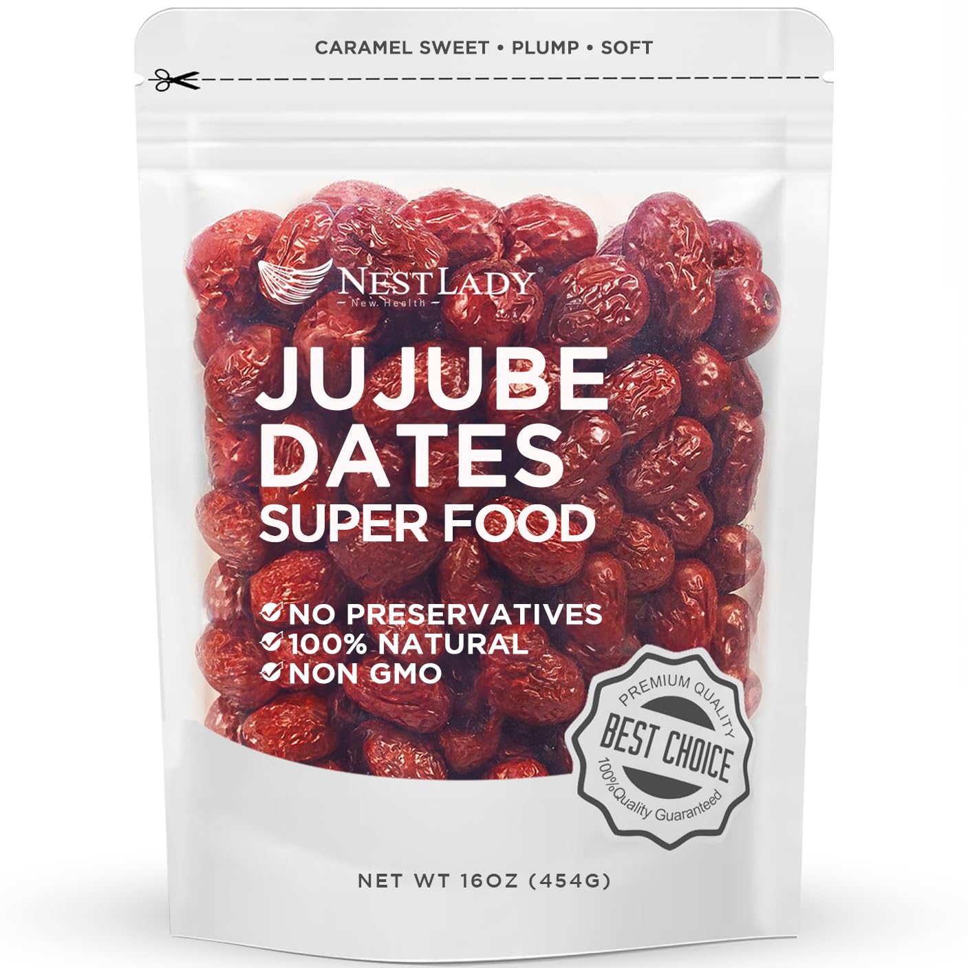 Amazon.com: NESTLADY Premium Jujube Date, Red Date (Hong Zao), 100